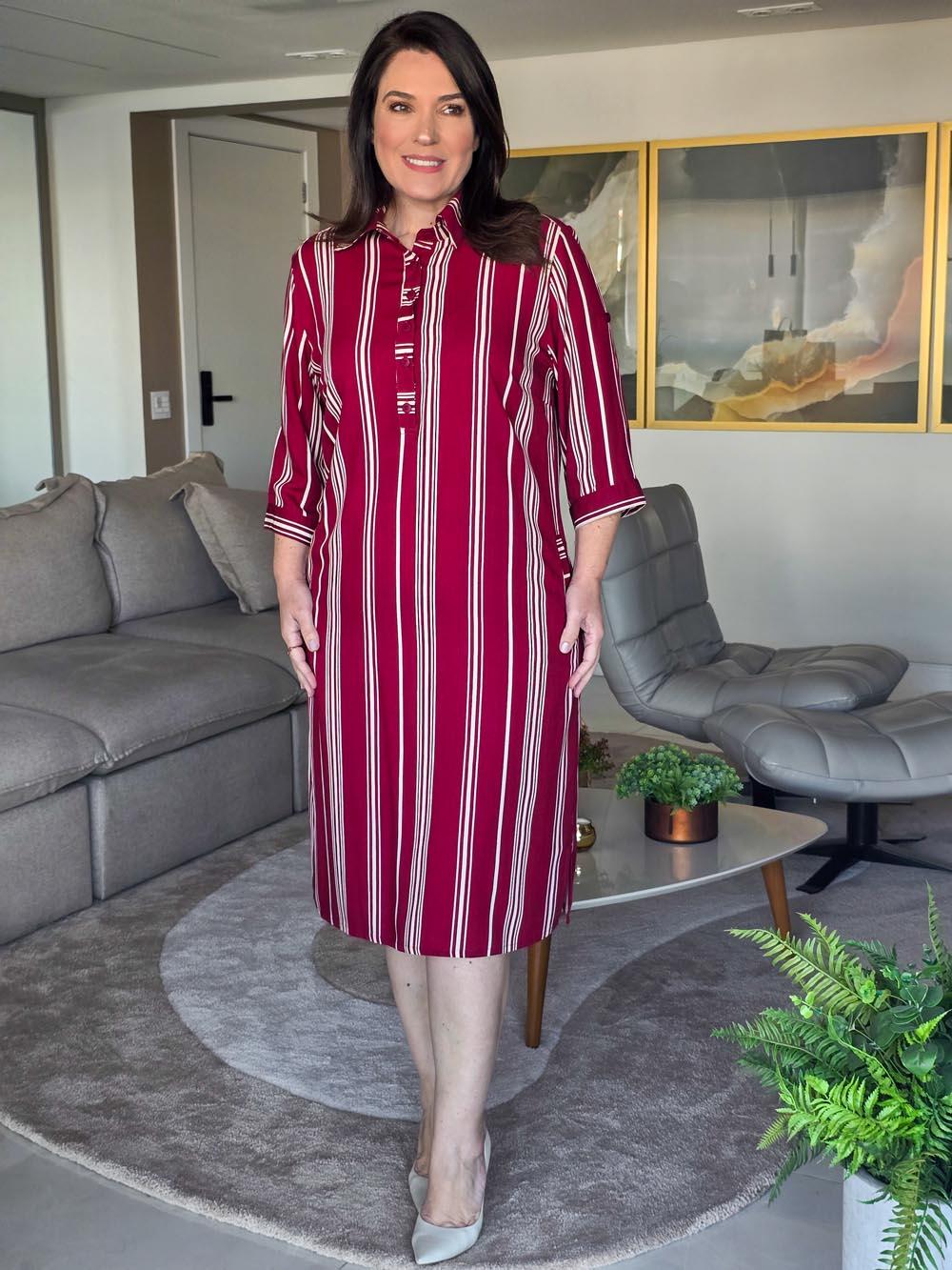 VESTIDO CHEMISE MANGA