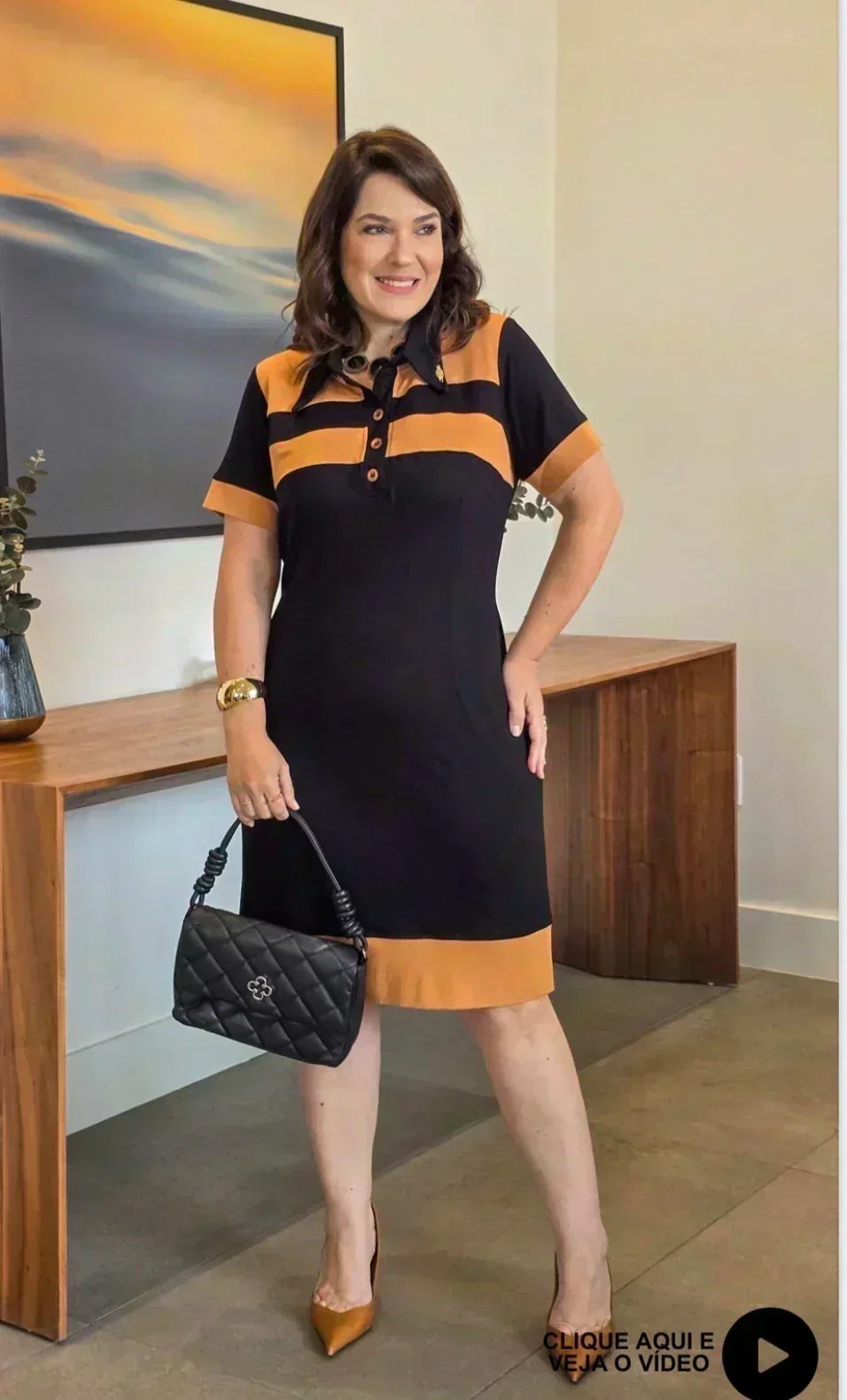 Vestido Gola Polo