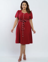 Vestido Curto Viscose Encorpado Com Pesponto