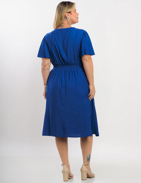 Vestido Curto Poliviscose Com Argola