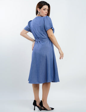 Vestido Curto Alfaiataria Com Pesponto