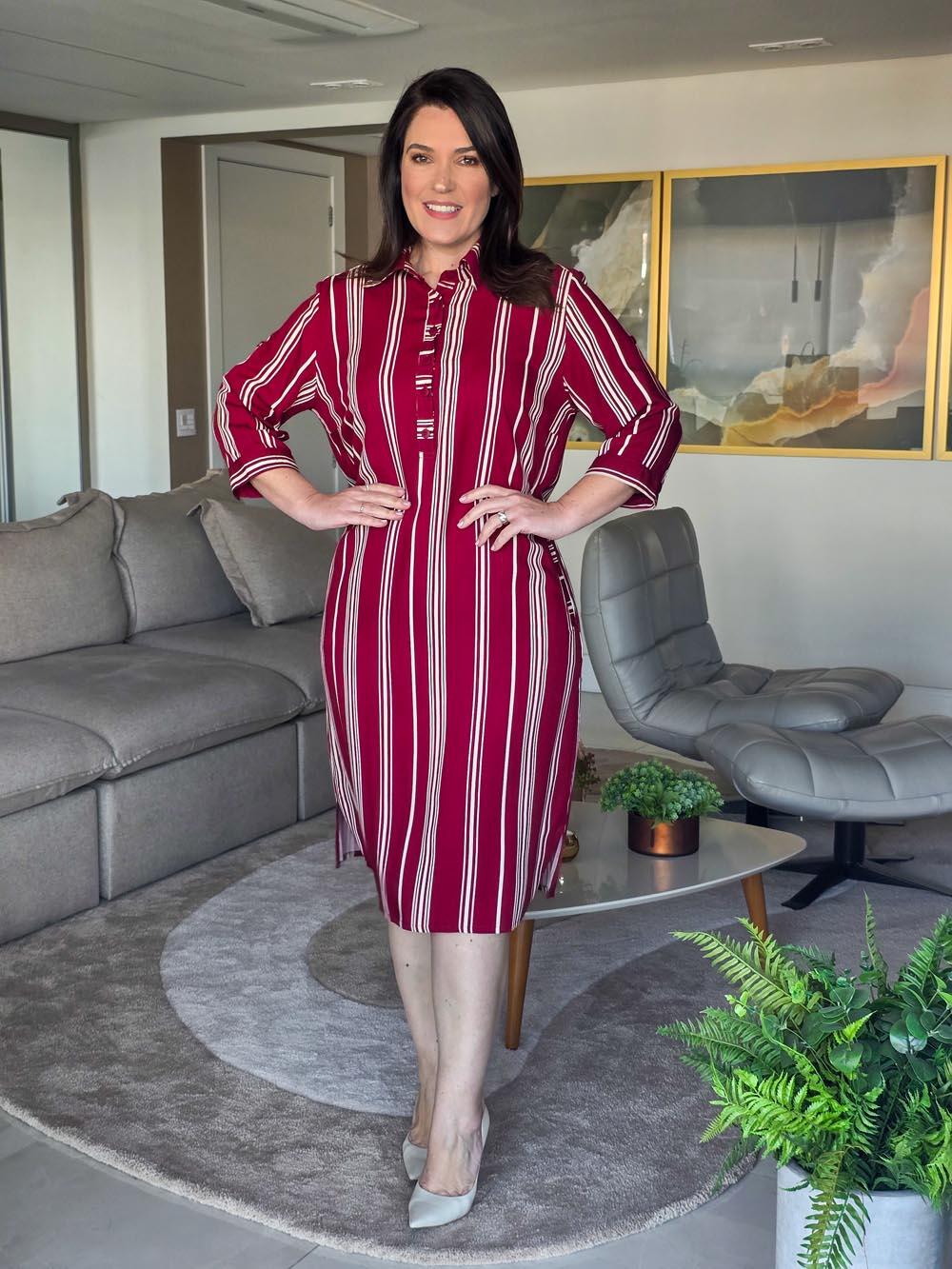 VESTIDO CHEMISE MANGA