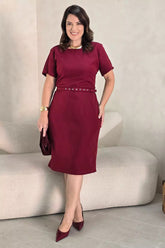Vestido Tubinho com Cinto