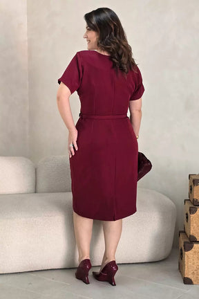 Vestido Tubinho com Cinto