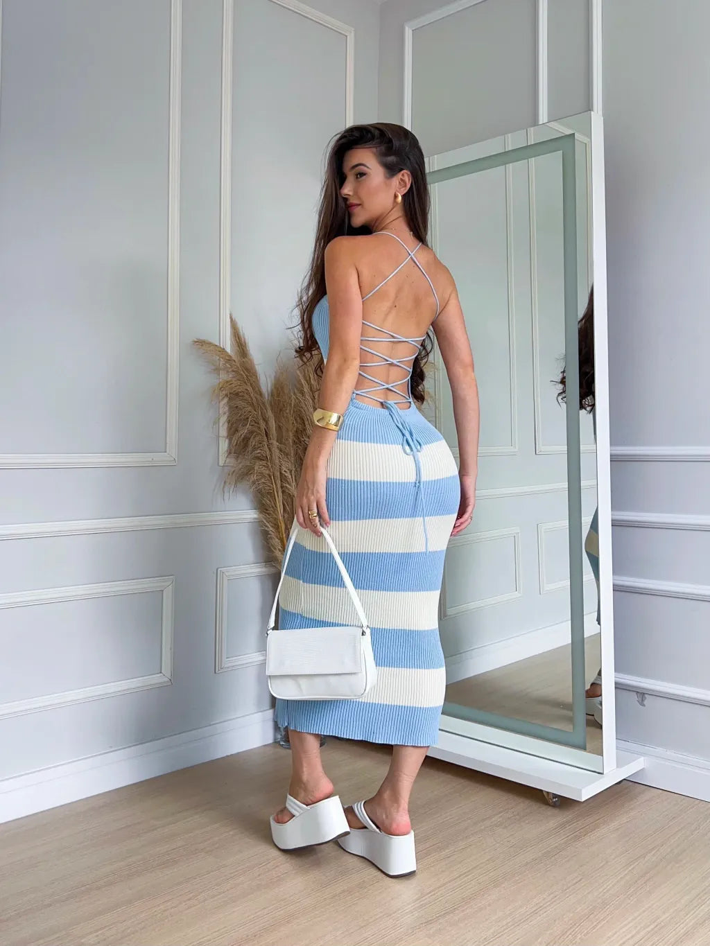 Vestido Tricot Aurora Listrado