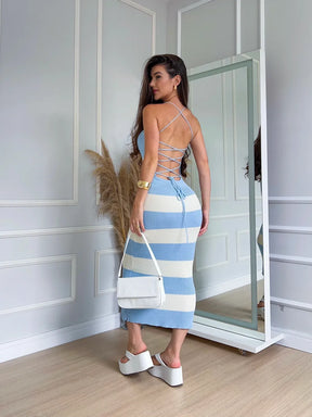 Vestido Tricot Aurora Listrado