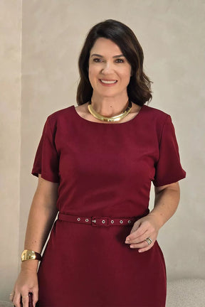 Vestido Tubinho com Cinto