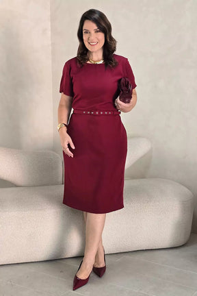 Vestido Tubinho com Cinto